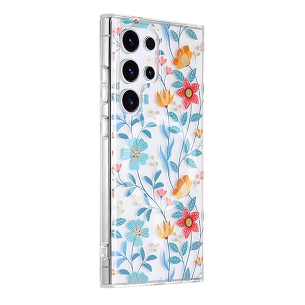 Samsung Galaxy S23 Ultra Mobilskal Magnet - Blommor & Kvistar