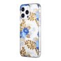 Pikkukuva 2 / 3: iPhone 15 Pro Mobilskal MagSafe - Blommor Blå/Guld