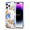 Pikkukuva 1 / 3: iPhone 15 Pro Mobilskal MagSafe - Blommor Blå/Guld