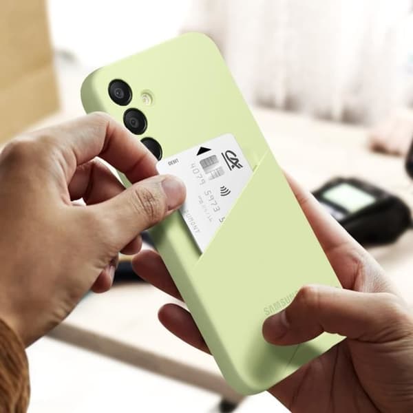 Fodral för Samsung Galaxy A15 4G och 5G Samsung korthållare Lime Green