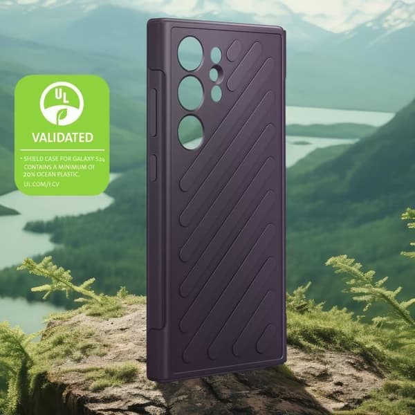 Fodral till Galaxy S24 Ultra Shockproof Modern Design ITFIT Shield Samsung Dark Purple