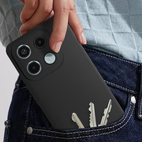 Fodral - AVIZAR - Xiaomi Redmi Note 13 Pro 5G - Silikon - Förstärkt kameraskydd - Svart