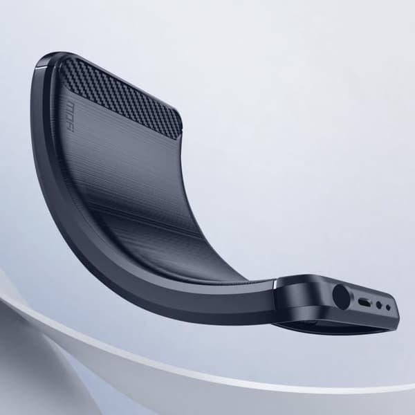 Silikonfodral till Xiaomi Redmi Note 13 4G kolborstad metalleffekt MOFI Blå