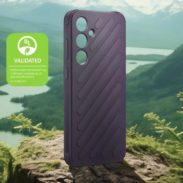 Fodral till Galaxy S24 Stötsäker Modern Design ITFIT Shield Samsung Dark Purple