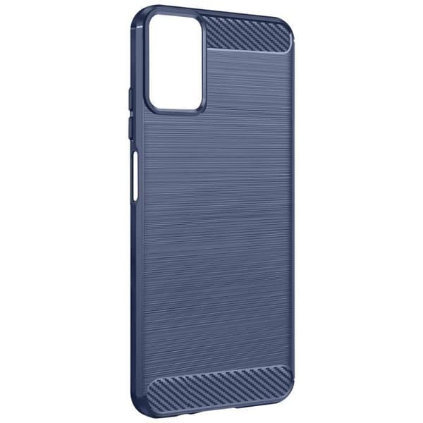 Fodral till Motorola Moto G34 5G Flexibelt kol och blått med borstad effekt
