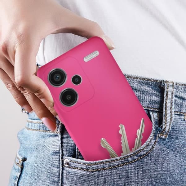 AVIZAR hårt fodral för Xiaomi Redmi Note 13 Pro Plus 5G - Rosa - Fuchsia - Stötsäkert och repskyddande