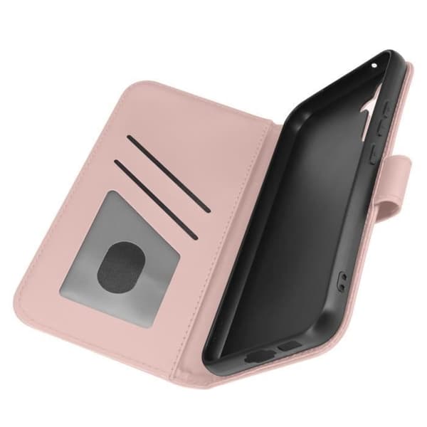 Kaninfodral för Samsung S23 FE - AVIZAR - Plånboksstöd Videoarmband - Rosa - Champagne