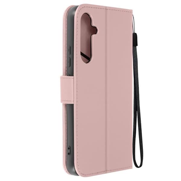 Kaninfodral för Samsung S23 FE - AVIZAR - Plånboksstöd Videoarmband - Rosa - Champagne