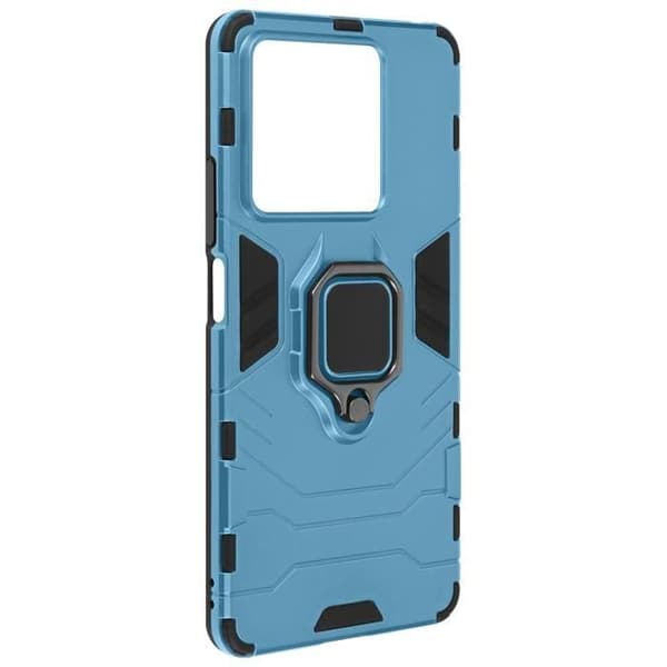 Fodral till Xiaomi Redmi Note 13 5G - AVIZAR - Stötsäker bi-material stödring - Ljusblå