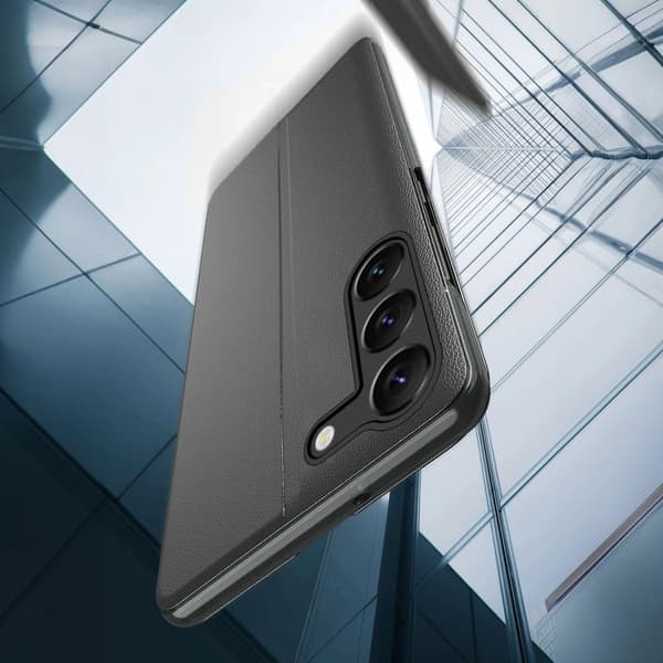 Eco Læder View Flip Cover med Stativ Samsung Galaxy A54 - Blå