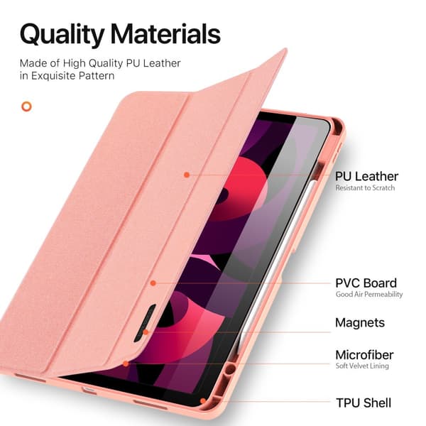 DUX DUCIS iPad Air 13 (M2/M3) Kotelo Domo Series Vaaleanpunainen