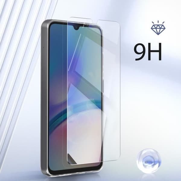 Fodral - AVIZAR - Samsung Galaxy A05s - Flexibel - 9H hårdhet härdat glas - Transparent