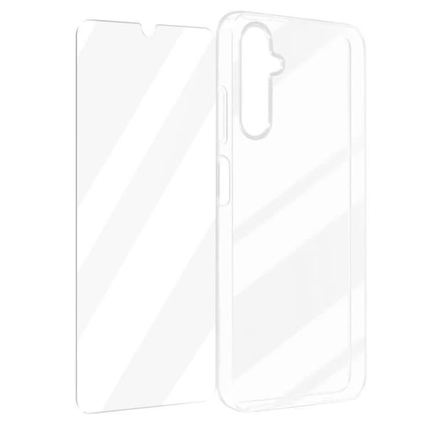 Fodral - AVIZAR - Samsung Galaxy A05s - Flexibel - 9H hårdhet härdat glas - Transparent