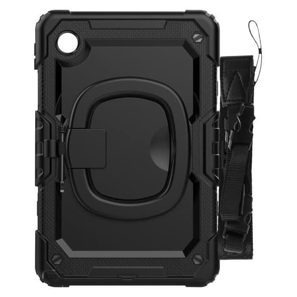 Stötsäkert fodral till Lenovo Tab M11 - AVIZAR - Handtag, stativ och rem - Svart