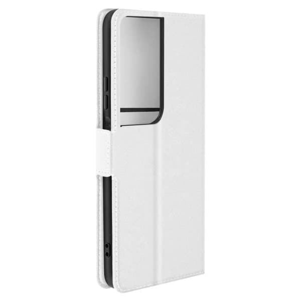 Fodral för Honor 90 Smart - AVIZAR - Korthållare och magnetisk flikstöd - Vit