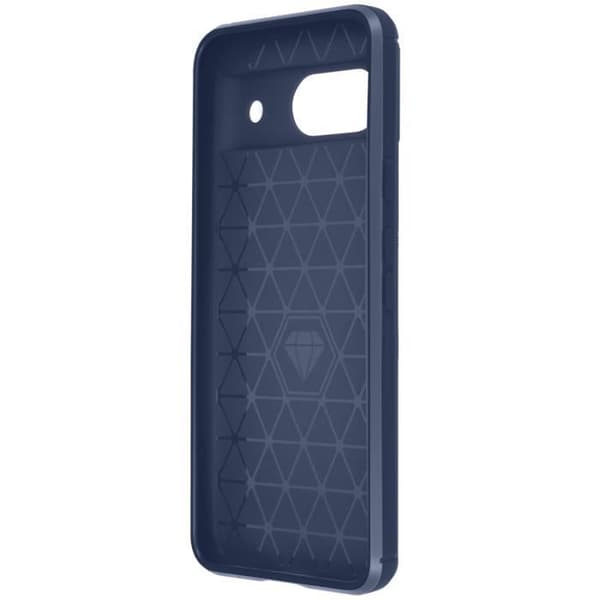 Fodral till Google Pixel 8a - AVIZAR - Flexibelt kol och borstad effekt midnattsblå