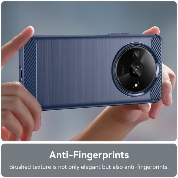 SKALO Xiaomi Redmi A3 Armor Carbon Stöttåligt TPU-skal