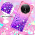 Pikkukuva 4 / 6: SKALO Xiaomi Redmi A3 Juoksuhiekka Glitter Sydämet TPU kuori - Pinkki-Violetti