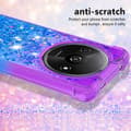 Pikkukuva 3 / 6: SKALO Xiaomi Redmi A3 Juoksuhiekka Glitter Sydämet TPU kuori - Violetti-Sininen