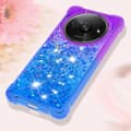 Pikkukuva 5 / 6: SKALO Xiaomi Redmi A3 Juoksuhiekka Glitter Sydämet TPU kuori - Violetti-Sininen