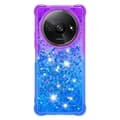 Pikkukuva 2 / 6: SKALO Xiaomi Redmi A3 Juoksuhiekka Glitter Sydämet TPU kuori - Violetti-Sininen