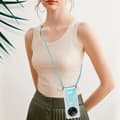 Pikkukuva 6 / 6: SKALO Xiaomi Redmi A3 Juoksuhiekka Glitter Mobile kaulapanta - Turkoosi