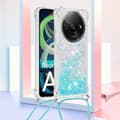Pikkukuva 2 / 6: SKALO Xiaomi Redmi A3 Juoksuhiekka Glitter Mobile kaulapanta - Turkoosi