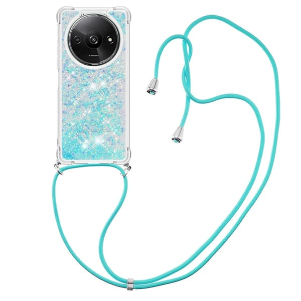 SKALO Xiaomi Redmi A3 Juoksuhiekka Glitter Mobile kaulapanta - Turkoosi