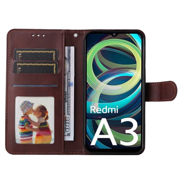 SKALO Xiaomi Redmi A3 PU-nahkainen Lompakkokotelo