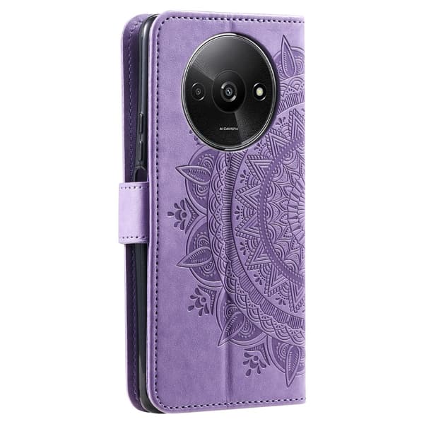 SKALO Xiaomi Redmi A3 Mandala Flip Cover - Lilla
