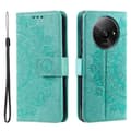 Miniatyrbillede 1 af 6: SKALO Xiaomi Redmi A3 Mandala Flip Cover - Turkis