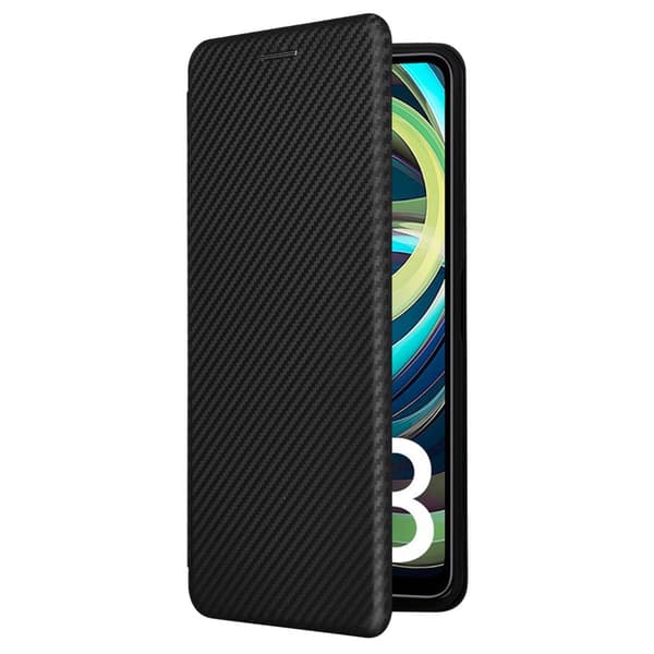 SKALO Xiaomi Redmi A3 Carbon Fiber Pungetui - Sort