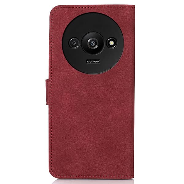 SKALO Xiaomi Redmi A3 KHAZNEH Plånboksfodral i PU-Läder - Röd