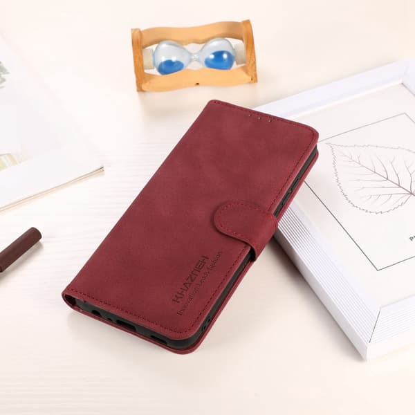 SKALO Xiaomi Redmi A3 KHAZNEH Plånboksfodral i PU-Läder - Röd