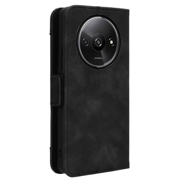 SKALO Xiaomi Redmi A3 6-lokeroa Lompakkokotelo - Musta
