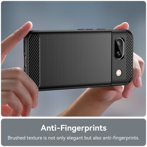SKALO Google Pixel 8a Armor Carbon Stöttåligt TPU-skal