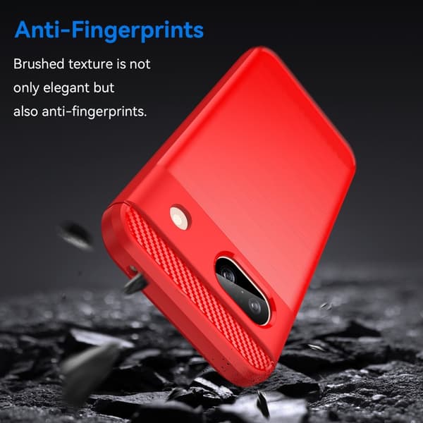 SKALO Google Pixel 8a Armor Carbon Stødsikker TPU-cover