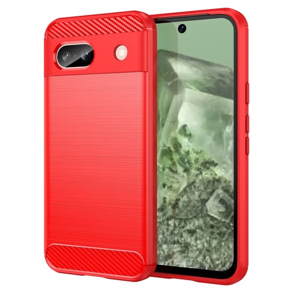 SKALO Google Pixel 8a Armor Carbon Stødsikker TPU-cover