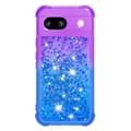 Miniatyrbillede 3 af 7: SKALO Google Pixel 8a Kvicksand Glitter Hjerter TPU Cover - Lilla-Blå