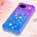 Miniatyrbillede 6 af 7: SKALO Google Pixel 8a Kvicksand Glitter Hjerter TPU Cover - Lilla-Blå