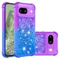 Miniatyrbillede 2 af 7: SKALO Google Pixel 8a Kvicksand Glitter Hjerter TPU Cover - Lilla-Blå