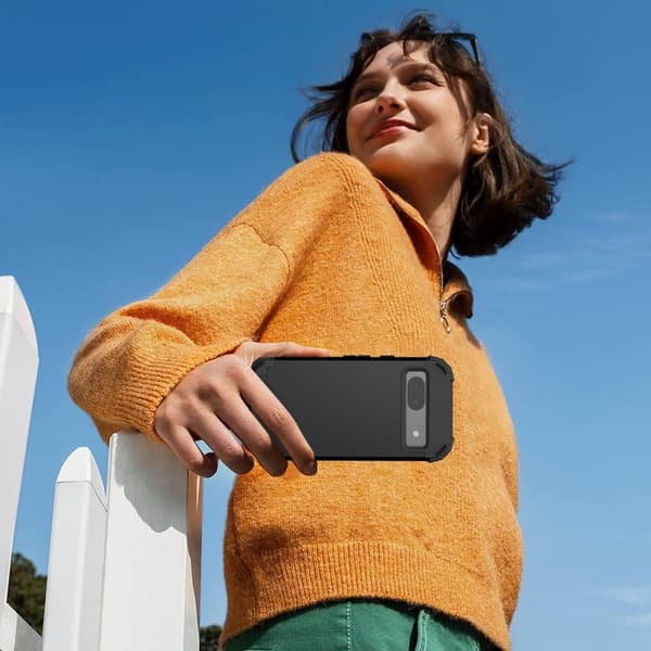 SKALO Google Pixel 8a Shockproof Armor Hybrid Skal - Svart