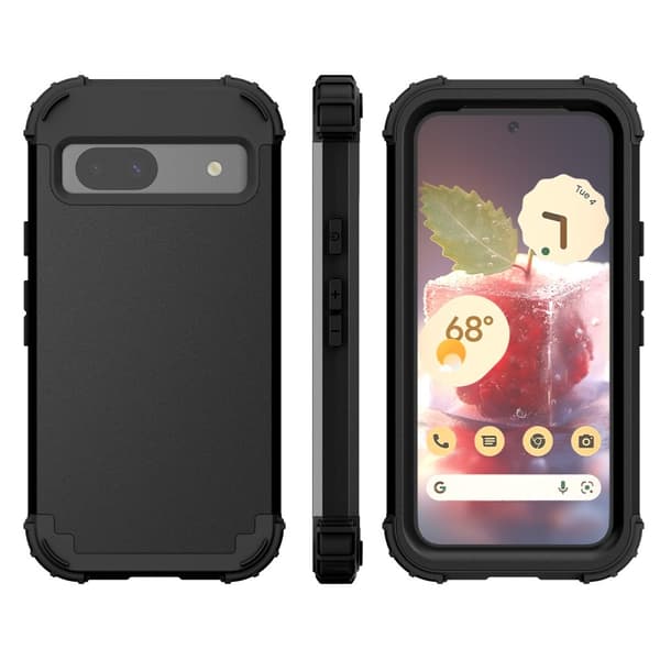 SKALO Google Pixel 8a Shockproof Armor Hybrid Skal - Svart