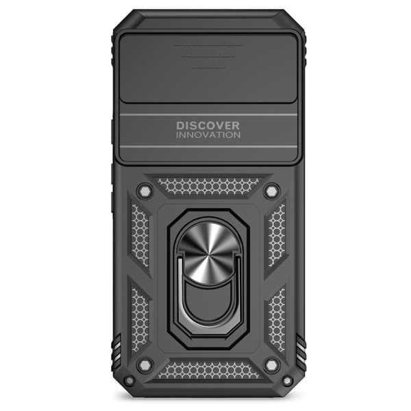 SKALO Google Pixel 8a Armor Hybrid Metallring Kameraslider - Svart