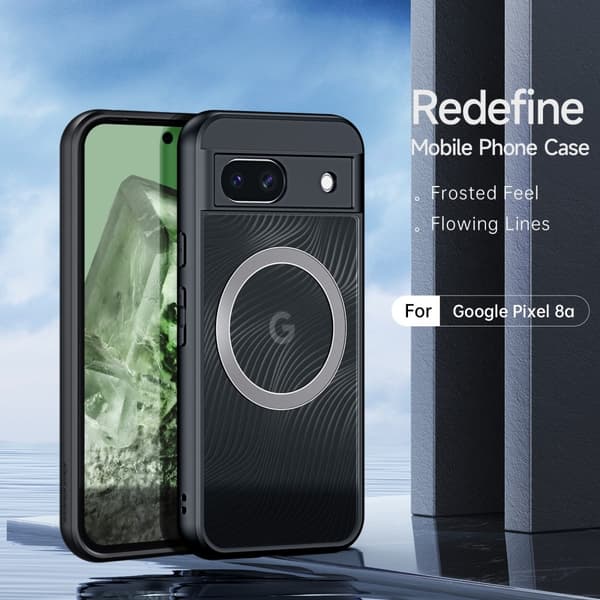 DUX DUCIS Google Pixel 8a Aimo Series Magnetic Ring Suojakuori - Musta