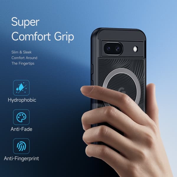 DUX DUCIS Google Pixel 8a Aimo Series Magnetic Ring Suojakuori - Musta