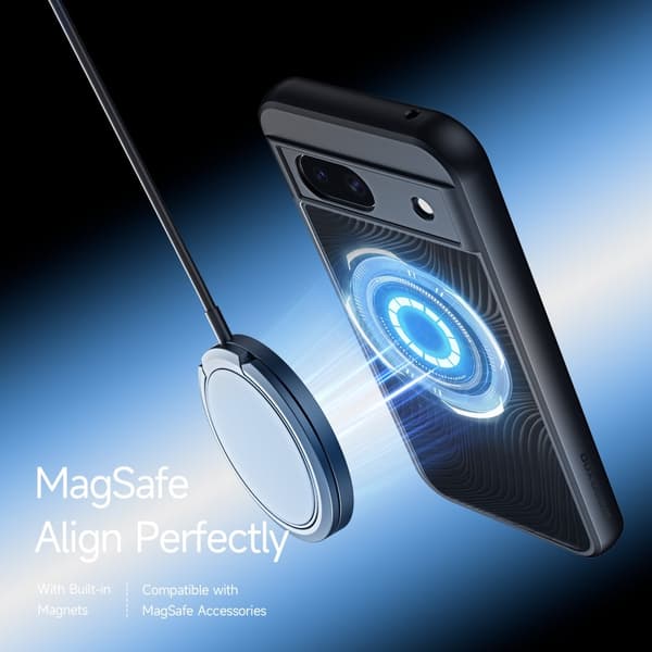 DUX DUCIS Google Pixel 8a Aimo Series Magnetic Ring Suojakuori - Musta