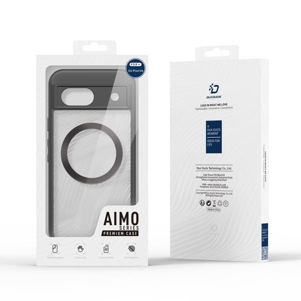 DUX DUCIS Google Pixel 8a Aimo Series Magnetic Ring Suojakuori - Musta