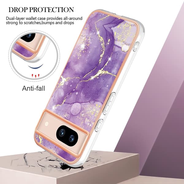 SKALO Google Pixel 8a Marmori TPU kuori - #4