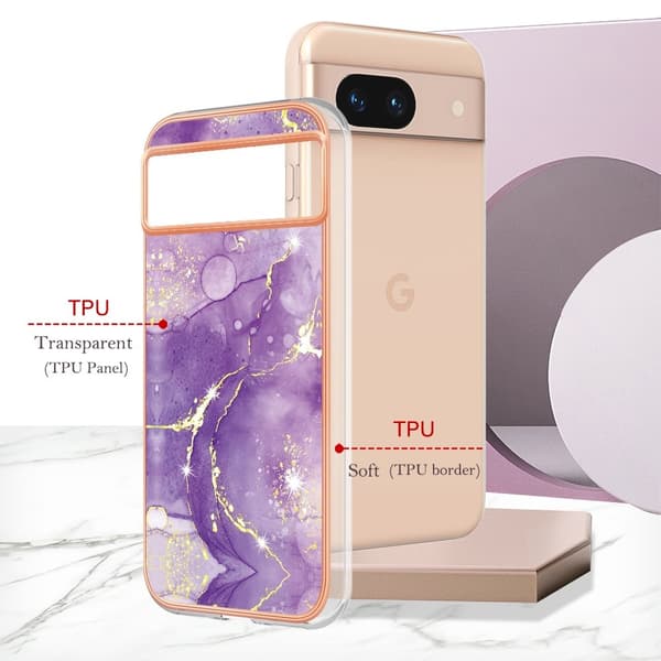 SKALO Google Pixel 8a Marmori TPU kuori - #4